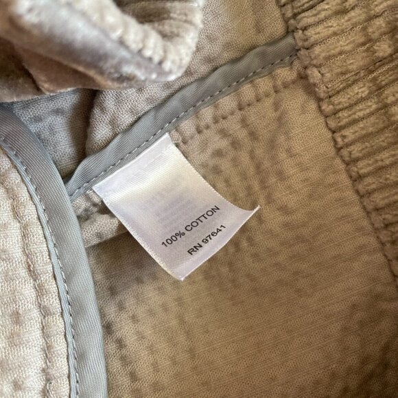 J Jill Corduroy Cardigan Jacket Womens Size M Gray Peplum Collared Button Front - Picture 8 of 11